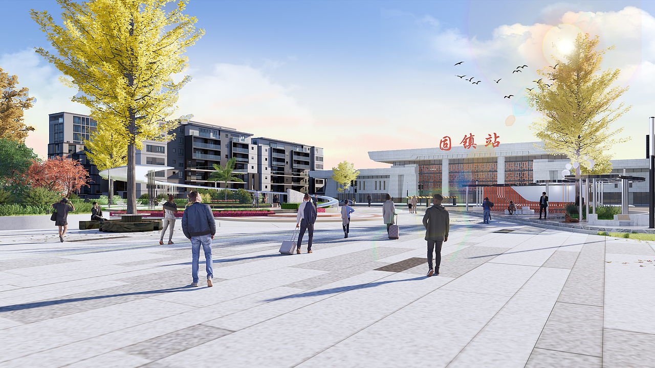 蚌埠市固镇县火车站广场改造设计（图ZMzc2MjU0NzQ4） - 景观设计 - 站酷设计师艺笙君原创素材 - 站酷ZCOOL