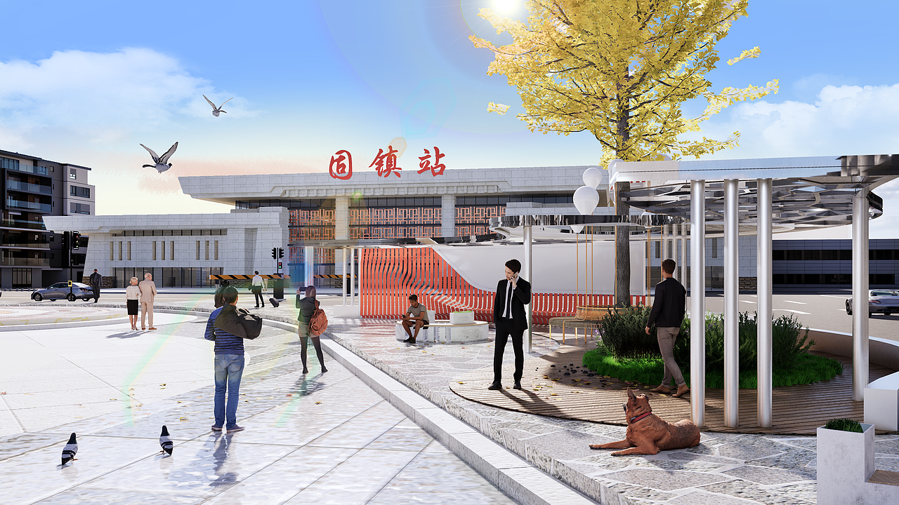 蚌埠市固镇县火车站广场改造设计（图ZMzc2MjU0ODM2） - 景观设计 - 站酷设计师艺笙君原创素材 - 站酷ZCOOL