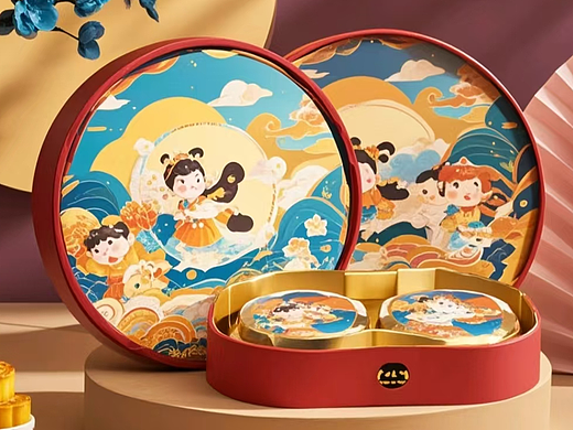 月满童真，浪漫共赏------------中秋月饼包装设计