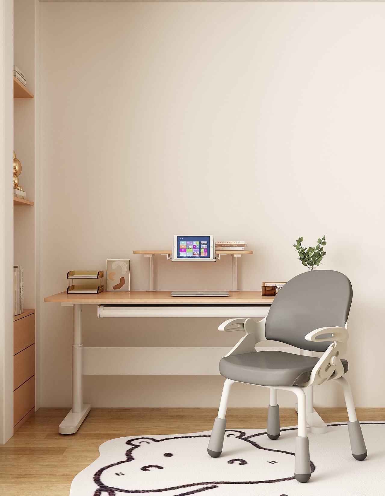 儿童书桌 椅子3d建模渲染（图ZMzc2MjY3MTY0） - 产品 - 站酷设计师没事瞎蹦跶原创素材 - 站酷ZCOOL