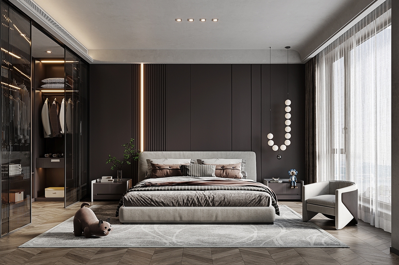 每一个夜晚,与大气简洁的床相拥而眠