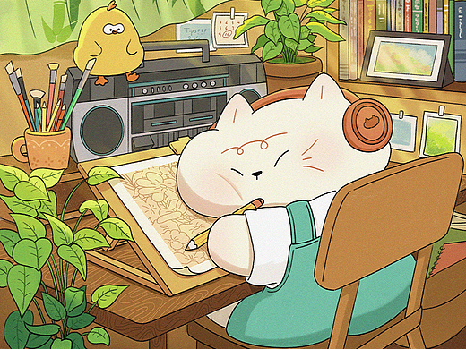 插画合集｜小岛阿猫夏日流光