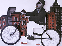 2024年《SuitMan在城市系列》绘画装置作品（一）