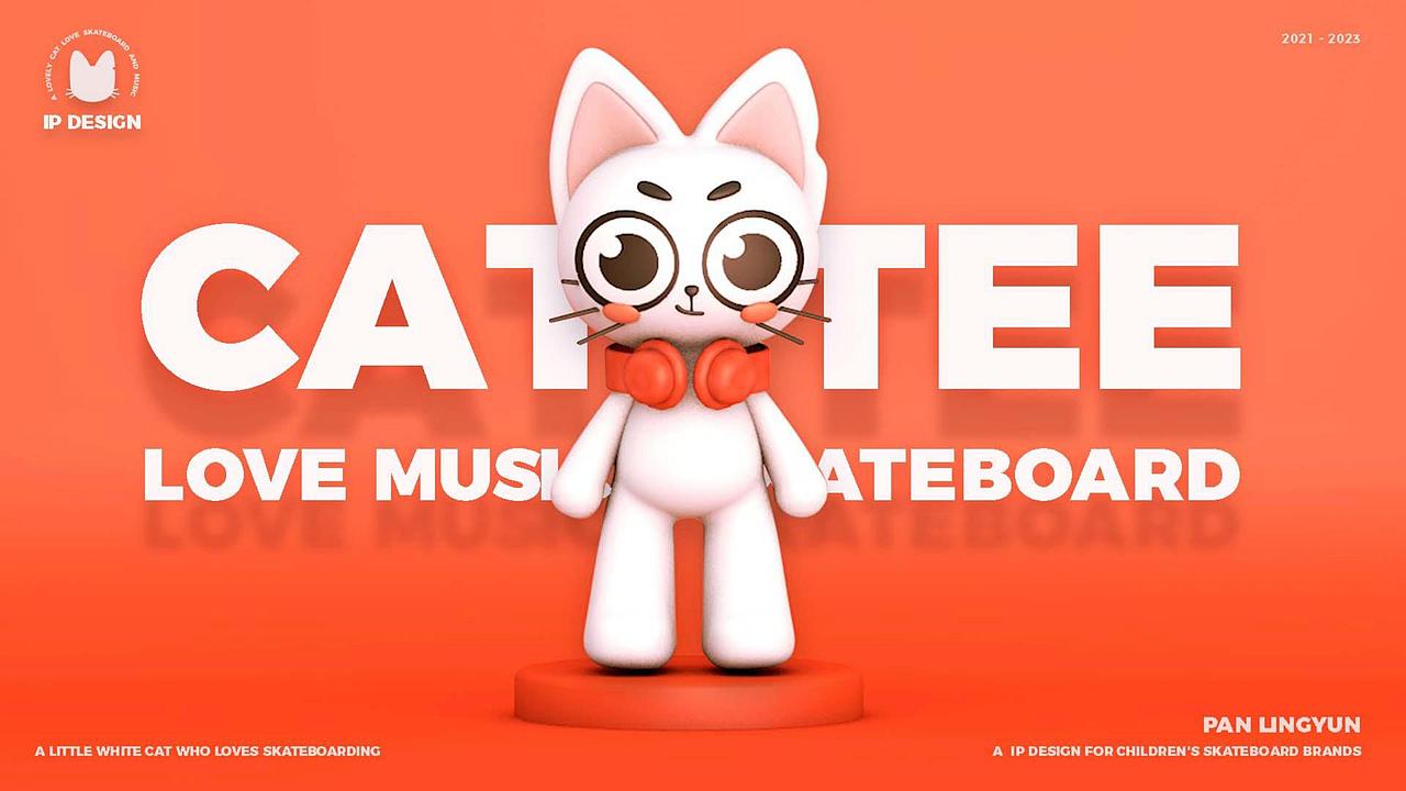 CATTEE滑板猫ip设计练习（图ZMzc2MzAxNjgw） - IP形象 - 站酷设计师唰子君原创素材 - 站酷ZCOOL