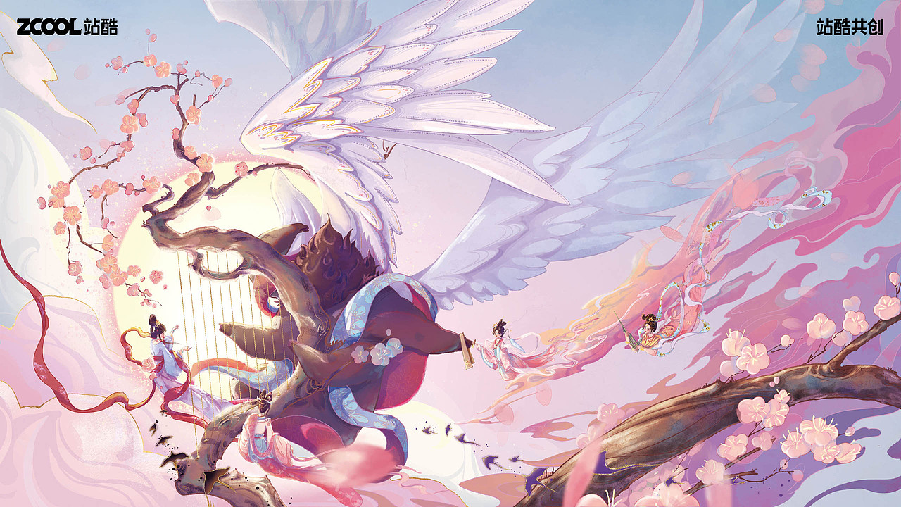 山海異事（圖ZMzc2MzE5ODA0） - 海報 - 站酷設(shè)計師紫硯臺原創(chuàng)素材 - 站酷ZCOOL