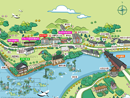 【商稿】東關(guān)鎮(zhèn)東美村 鄉(xiāng)村手繪地圖