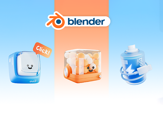 Blender-士气风格图标练习