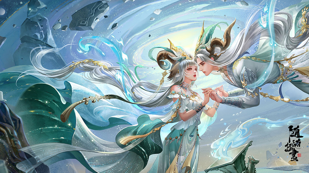 浮生忆玲珑-奉祀尊（图ZMzc2MzM5MjI4） - 商业插画 - 站酷设计师养猫画画的随随原创素材 - 站酷ZCOOL