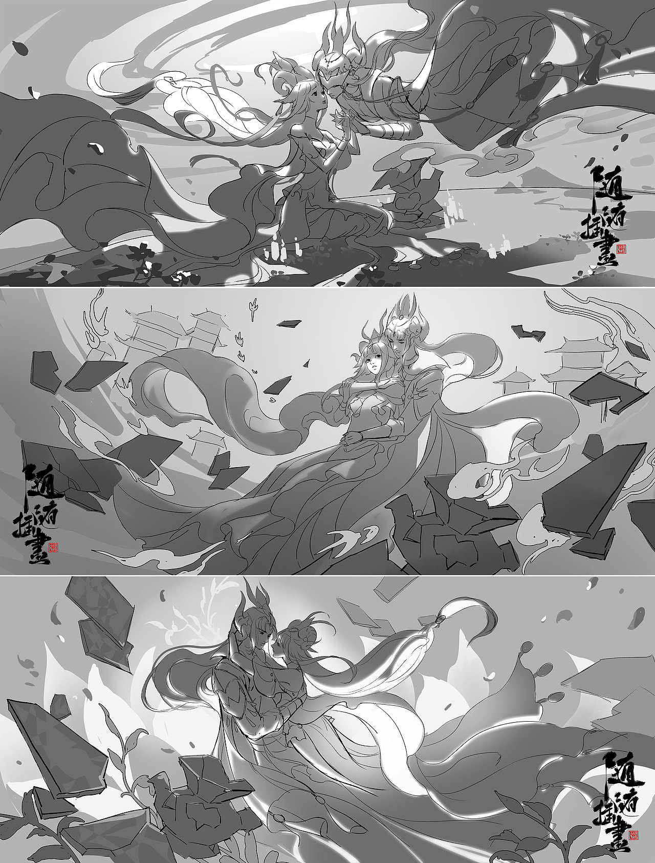 浮生忆玲珑-奉祀尊（图ZMzc2MzM5MjM2） - 商业插画 - 站酷设计师养猫画画的随随原创素材 - 站酷ZCOOL