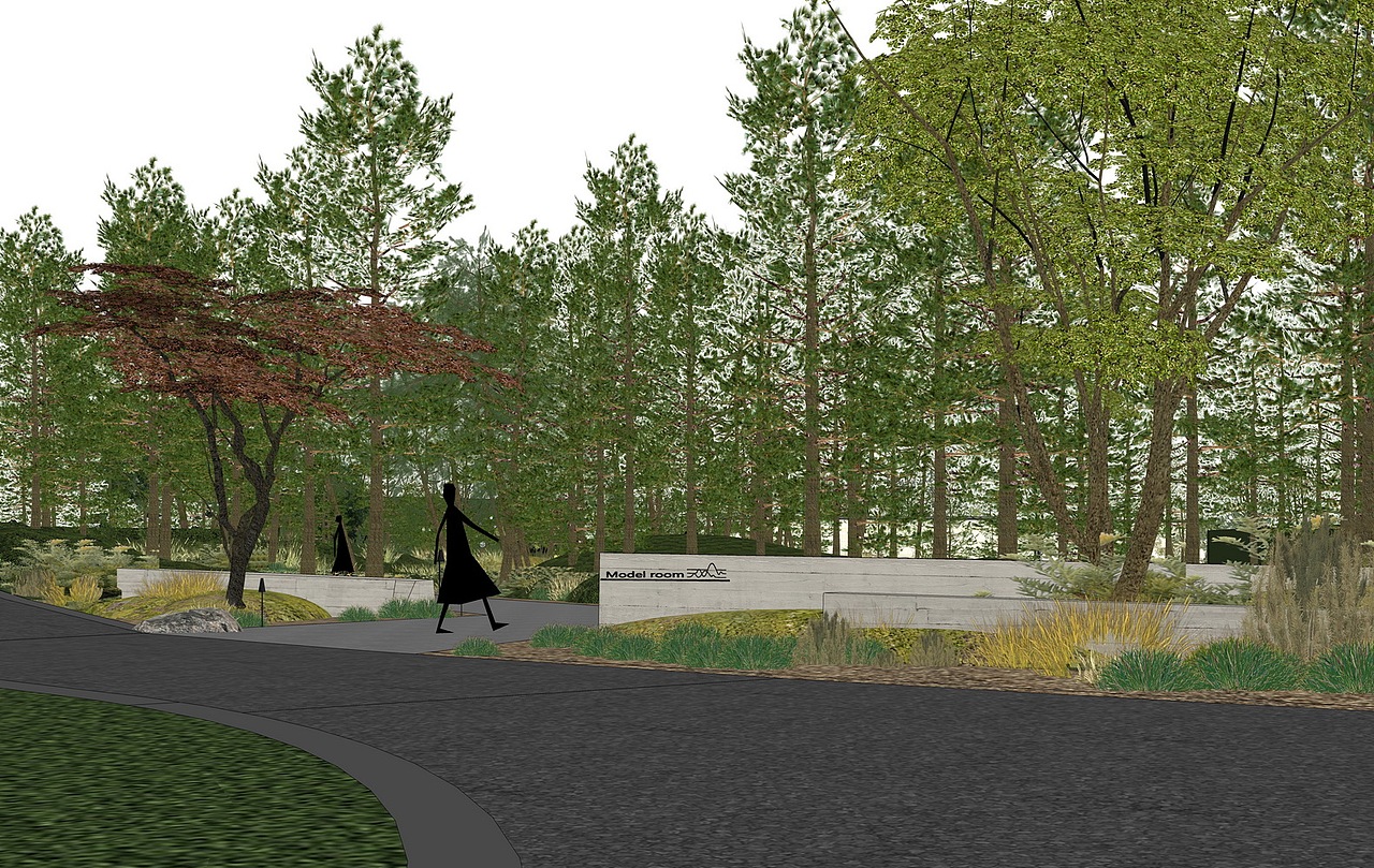 野奢风样板花园示范区景观SU模型下载（图ZMzc2MzUzMjM2） - 景观设计 - 站酷设计师素模网原创素材 - 站酷ZCOOL