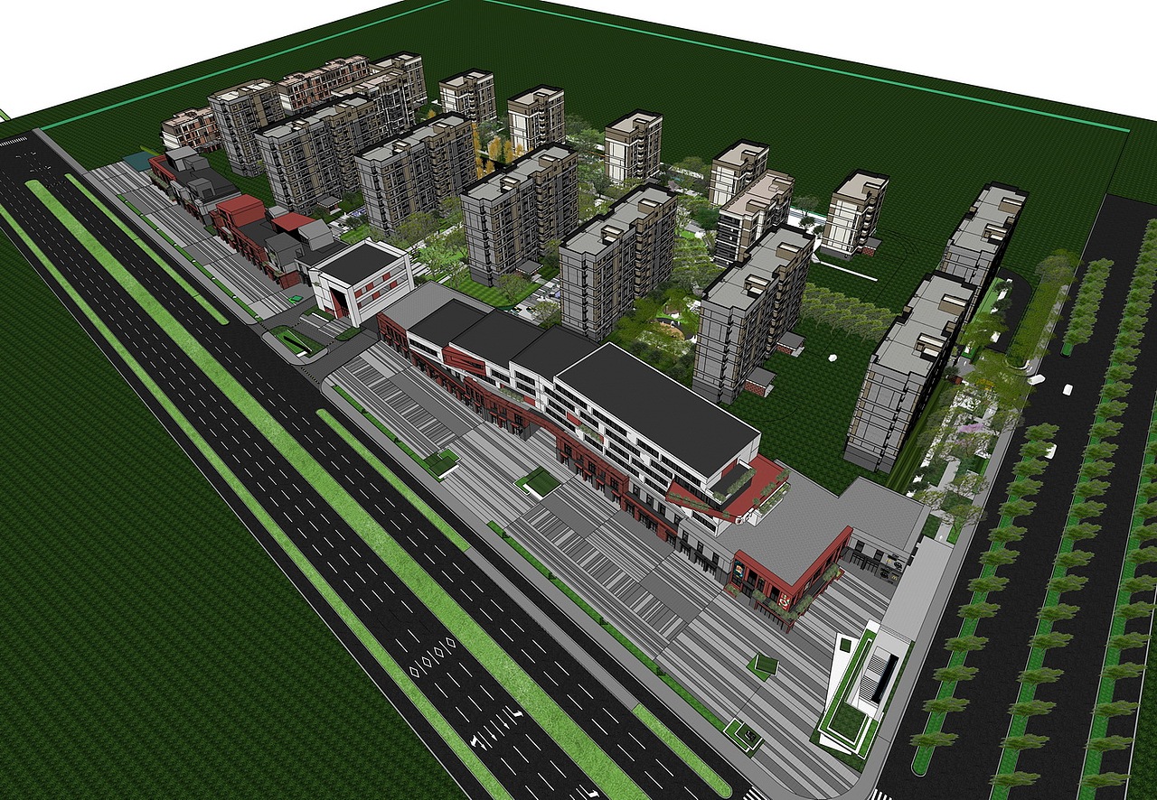 合肥华侨城Block07大区景观SU模型下载