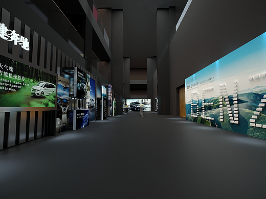 奔驰汽车展厅3D建模设计作品