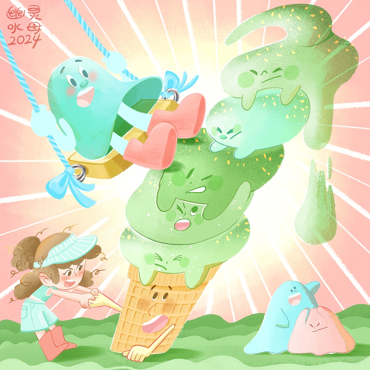 八月插画小合集（一）（图ZMzc2MzU5MjI4） - 儿童插画 - 站酷设计师幽灵水母_原创素材 - 站酷ZCOOL