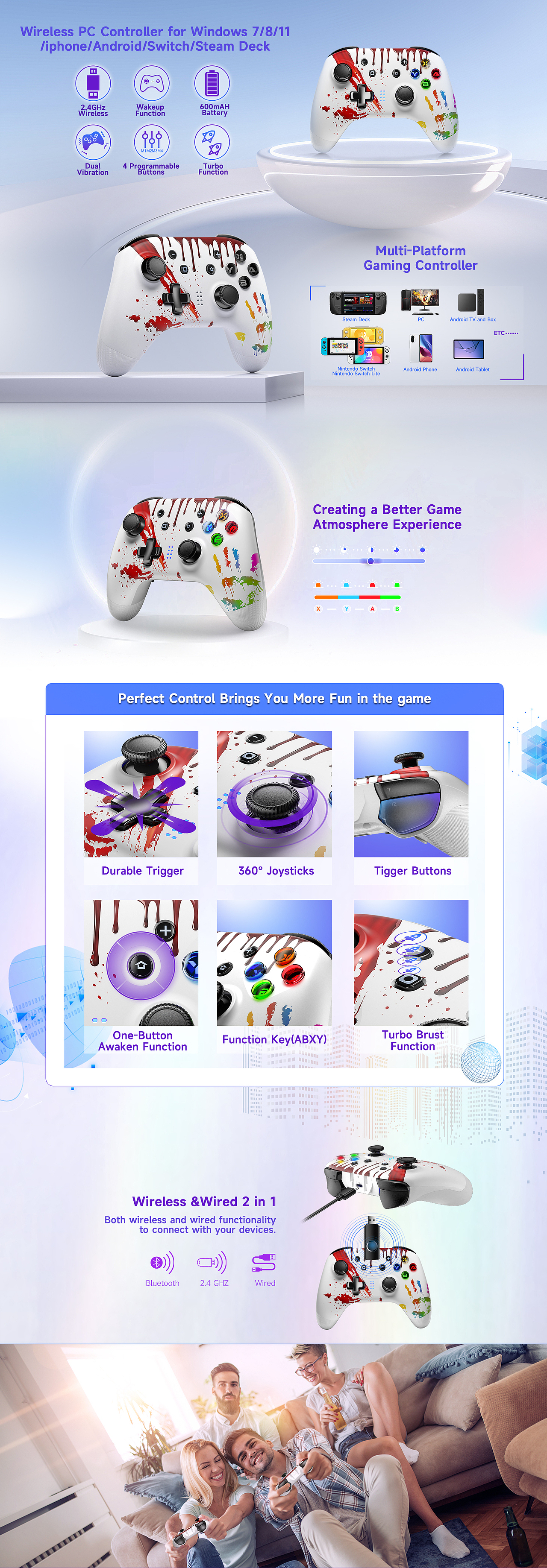 游戲手柄渲染 亞馬遜主圖A+ 設(shè)計(jì)（圖ZMzc2MzYyNTU2） - 產(chǎn)品 - 站酷設(shè)計(jì)師團(tuán)小狗C4D原創(chuàng)素材 - 站酷ZCOOL