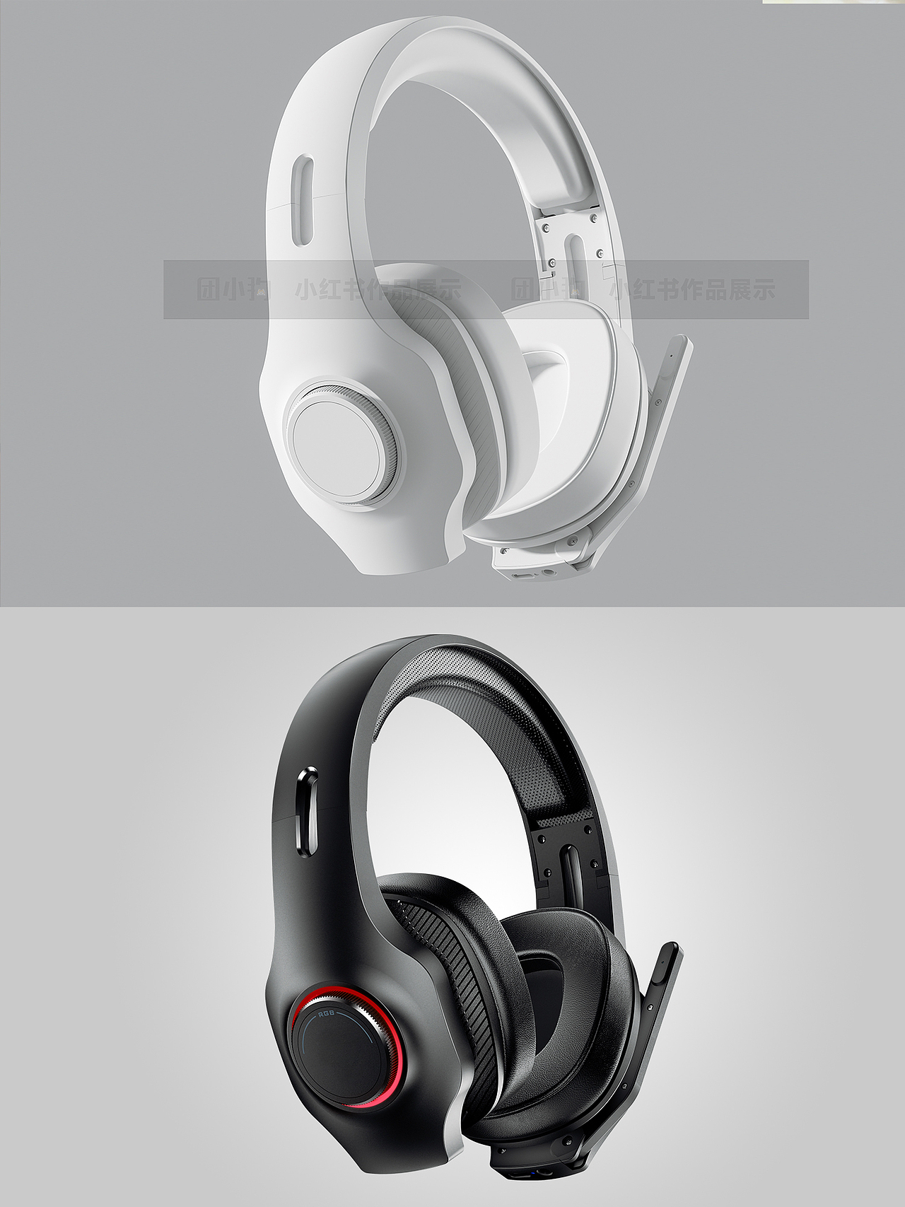 游戲耳機(jī)風(fēng)格 暗紅風(fēng)格 渲染設(shè)計(jì)（圖ZMzc2MzY0MDY4） - 產(chǎn)品 - 站酷設(shè)計(jì)師團(tuán)小狗C4D原創(chuàng)素材 - 站酷ZCOOL