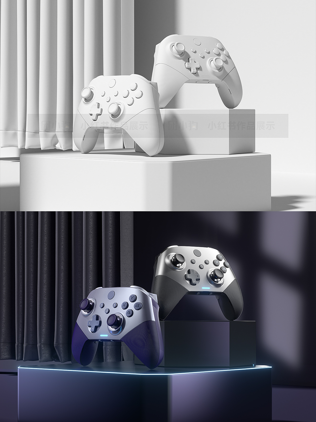 高檔手柄 產(chǎn)品渲染 亞馬遜主圖A+ 手柄詳情設(shè)計（圖ZMzc2MzY1NDA4） - 產(chǎn)品 - 站酷設(shè)計師團小狗C4D原創(chuàng)素材 - 站酷ZCOOL