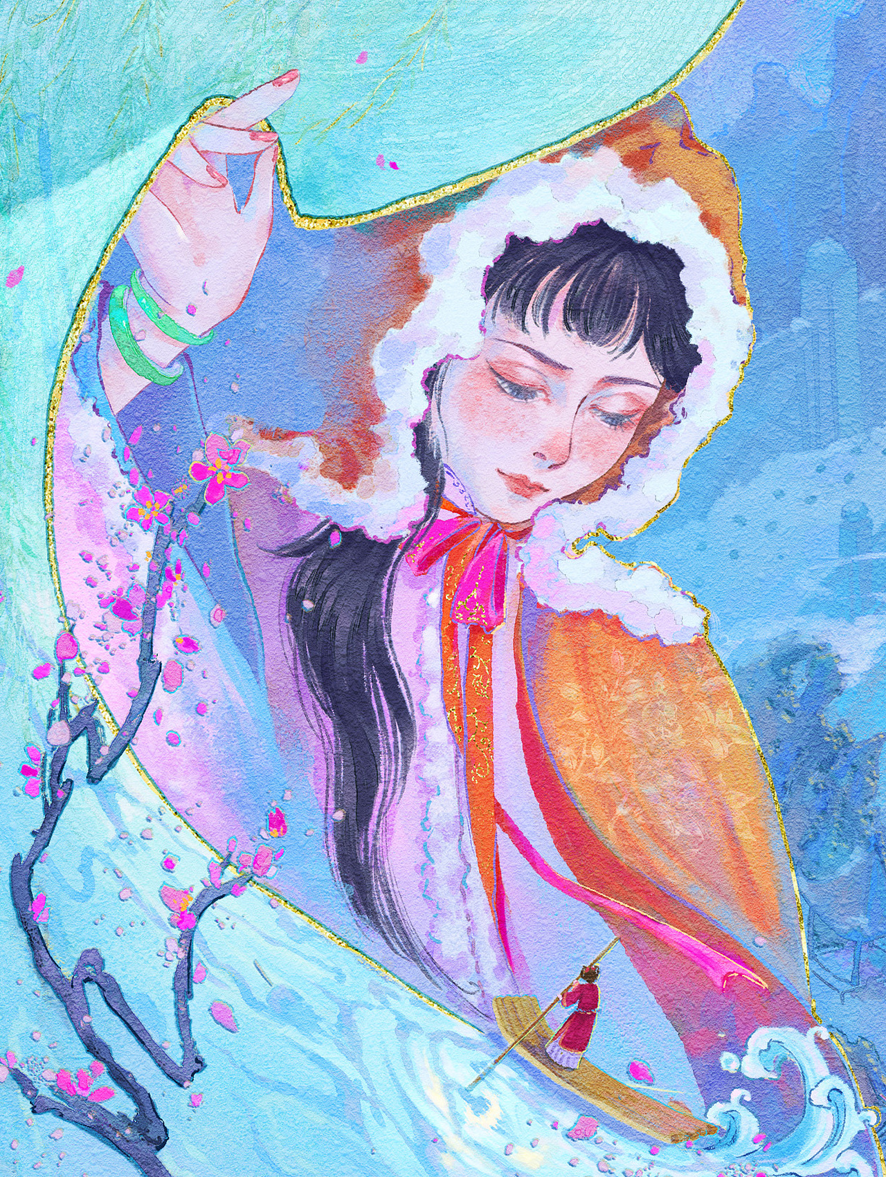 紅樓夢系列插畫（圖ZMzc2Mzg2ODQ0） - 商業(yè)插畫 - 站酷設計師紫硯臺原創(chuàng)素材 - 站酷ZCOOL