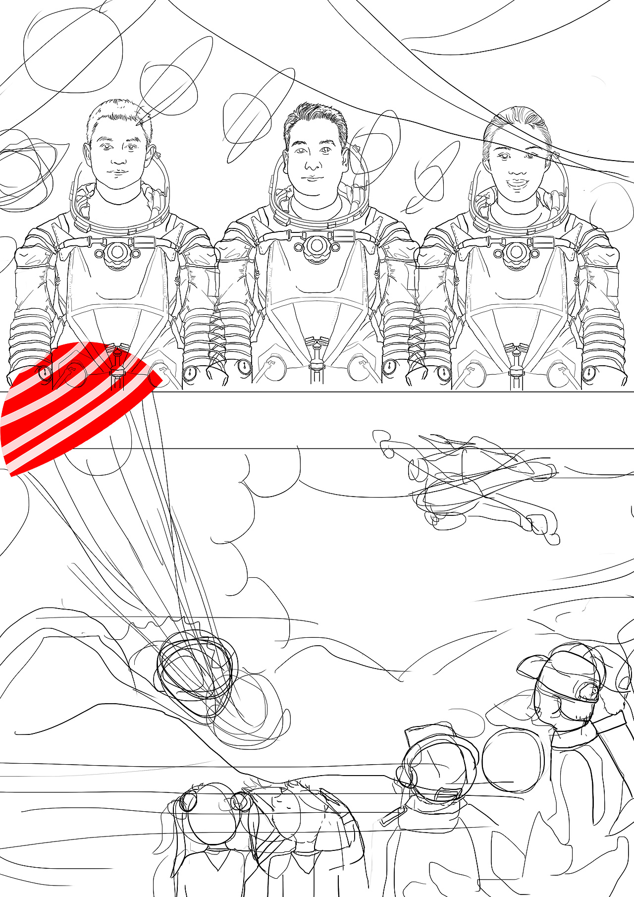 2022原创/携神舟启程 揽星河璀璨（图ZMzc2Mzk4NDQ4） - 艺术插画 - 站酷设计师目鱼与生原创素材 - 站酷ZCOOL