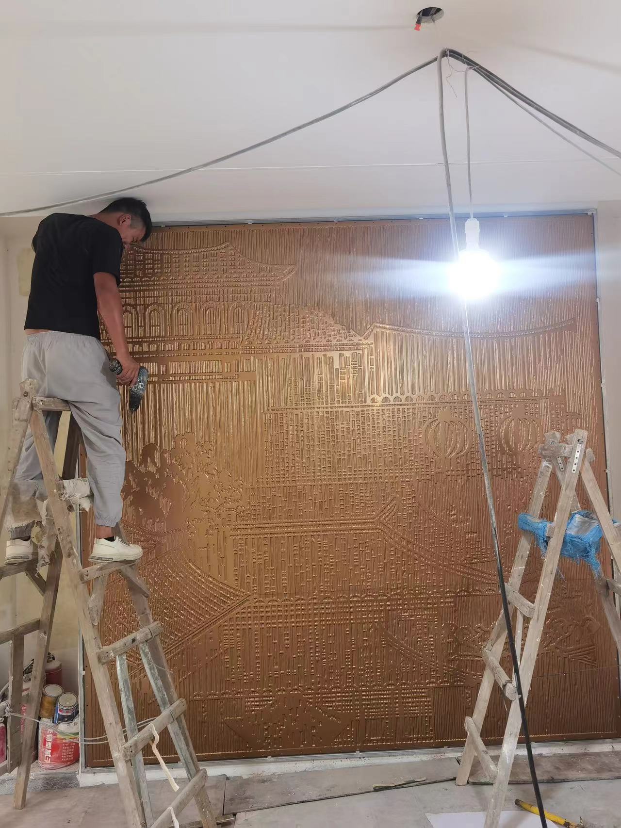 不锈钢浮雕壁画艺术景墙