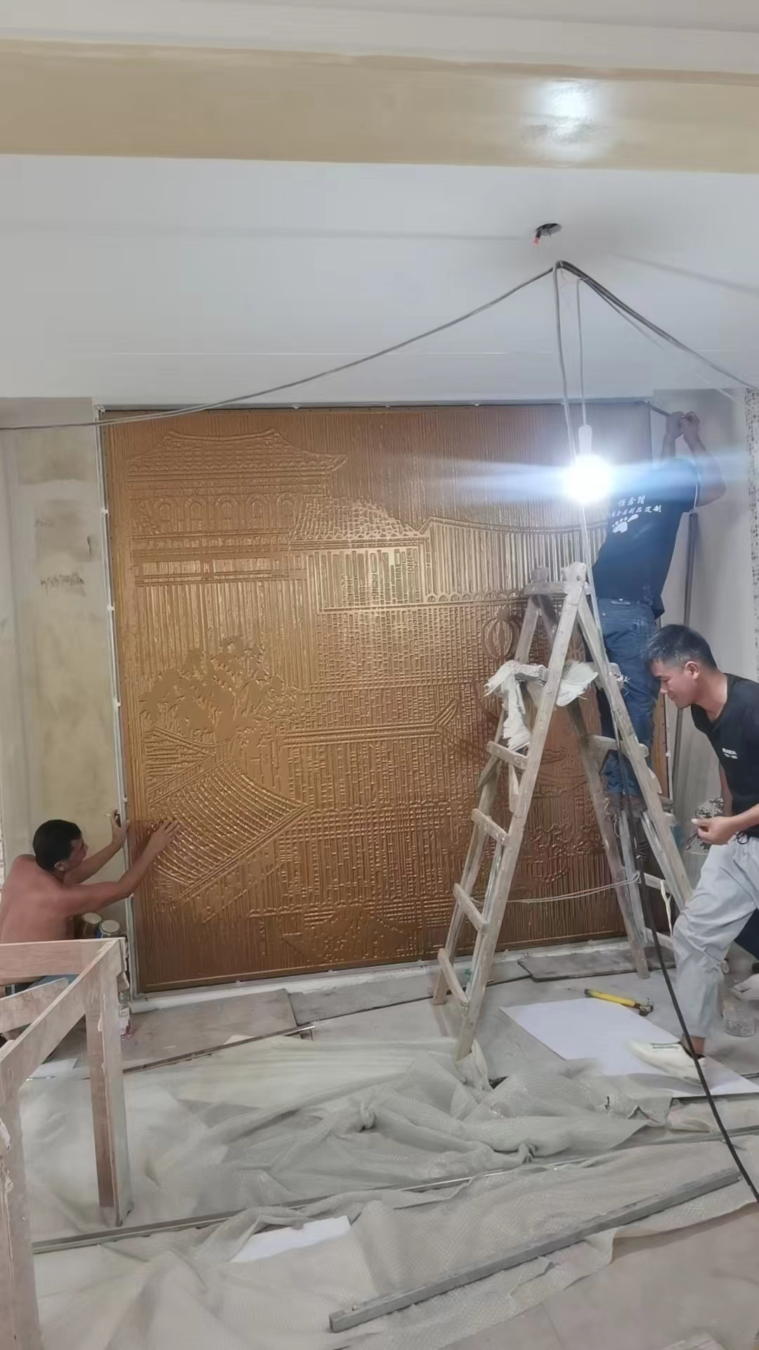 不锈钢浮雕壁画艺术景墙