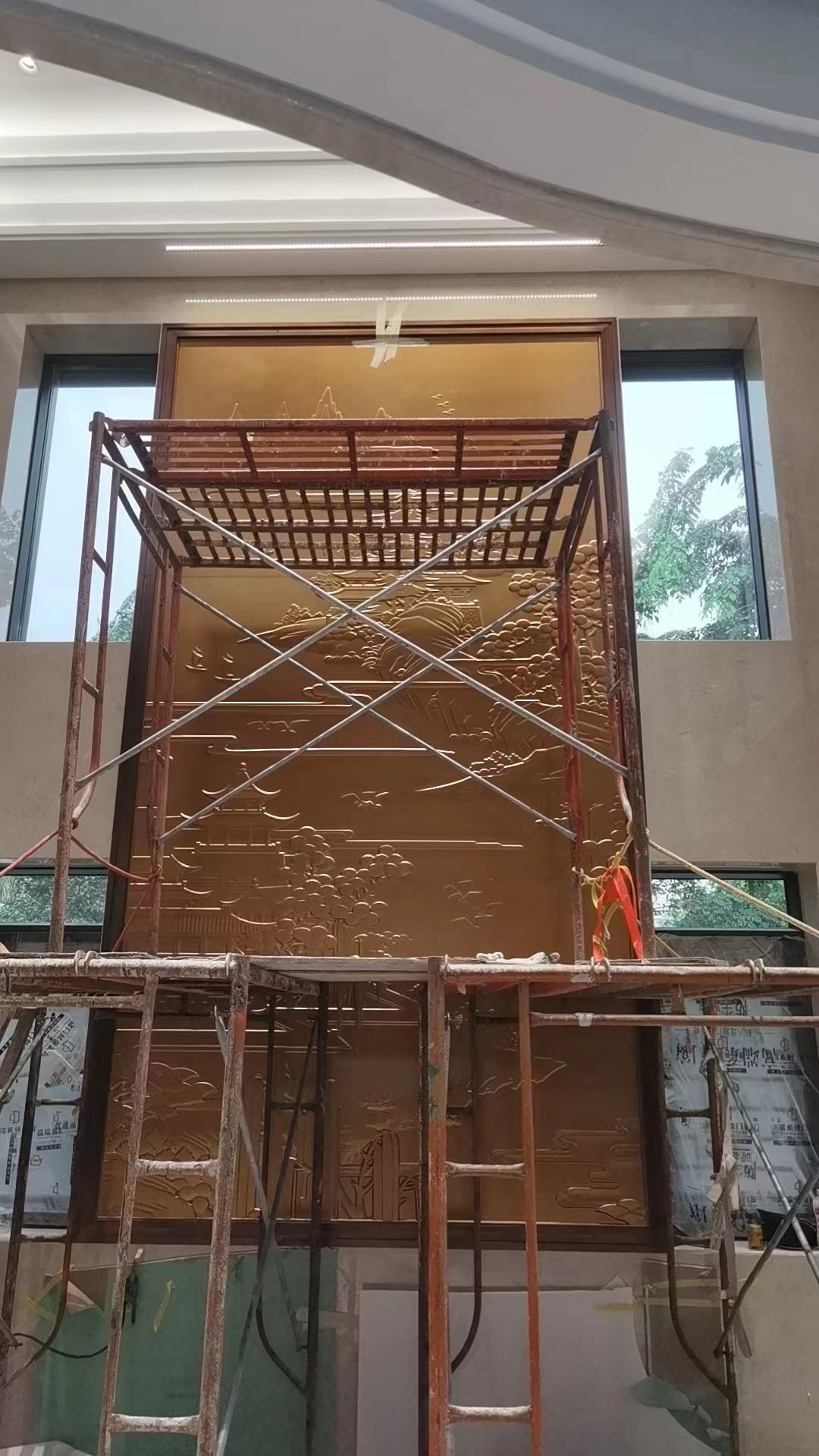 不锈钢浮雕壁画艺术景墙