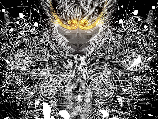CDR乱线鼠绘矢量插画：黑神话：悟空2.0