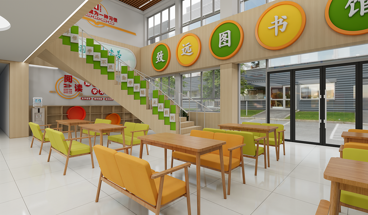 小学图书馆（图ZMzc2NDQ2NzIw） - 其他空间 - 站酷设计师飞天红雪原创素材 - 站酷ZCOOL