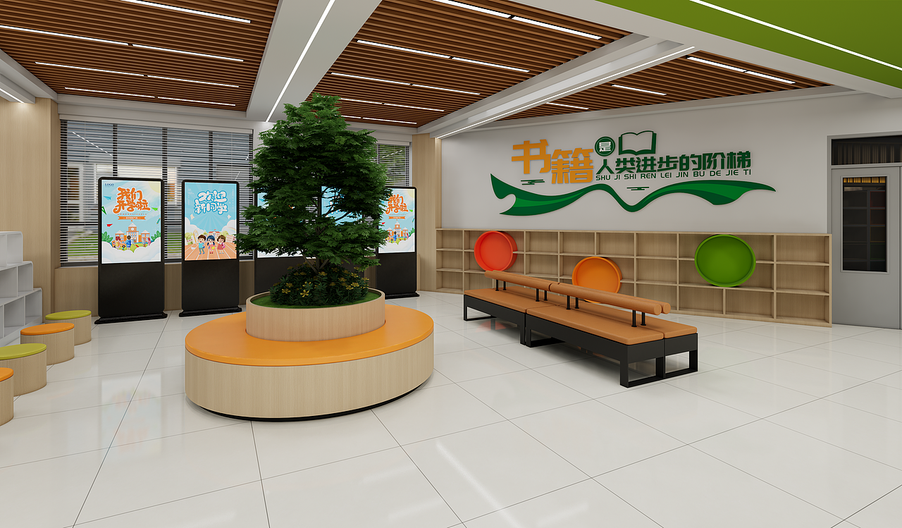 小学图书馆（图ZMzc2NDQ2NzQ0） - 其他空间 - 站酷设计师飞天红雪原创素材 - 站酷ZCOOL