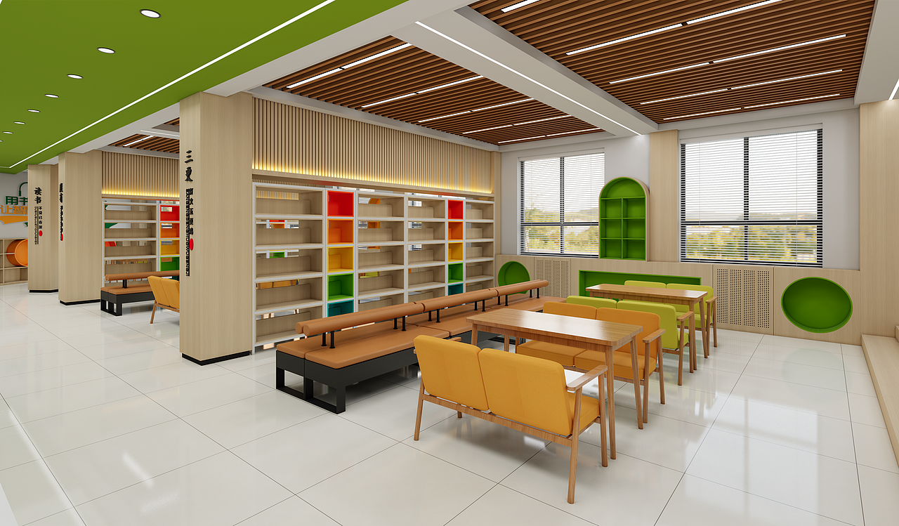 小学图书馆（图ZMzc2NDQ2NzI4） - 其他空间 - 站酷设计师飞天红雪原创素材 - 站酷ZCOOL