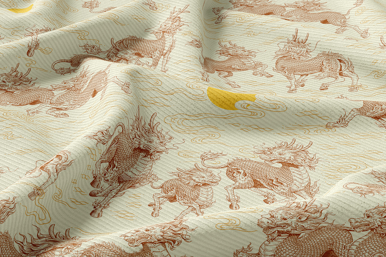 原创茹伊花纹丨图案《麒麟养殖攻略》