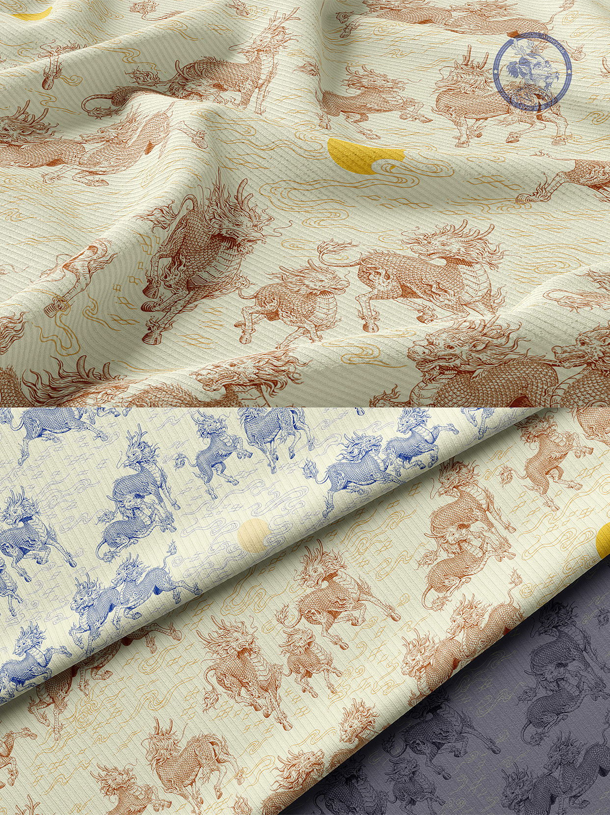 原创茹伊花纹丨图案《麒麟养殖攻略》