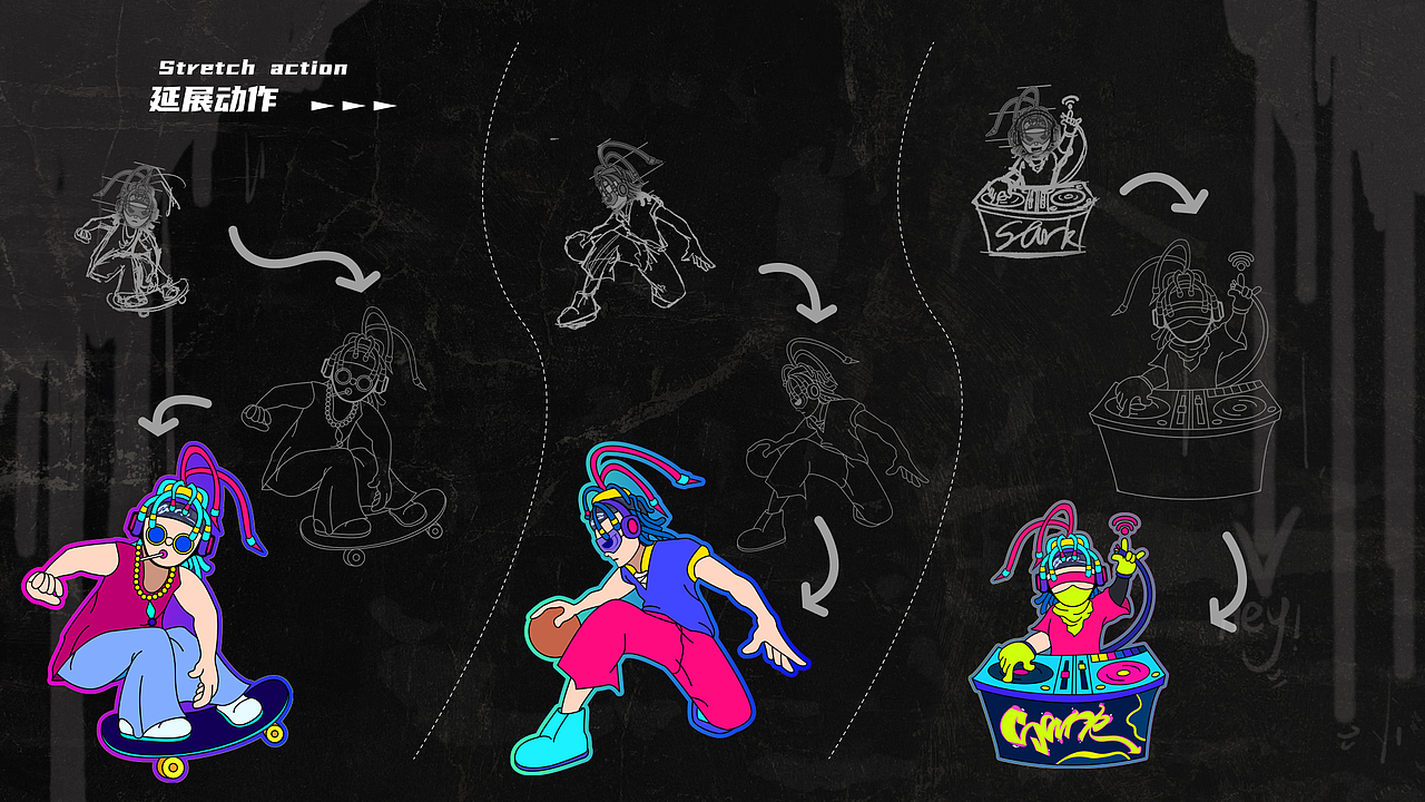 Hip-Hop--IP角色设计(图ZMzc2NDUzMjM2) - IP形象 - 站酷设计师追日UI设计原创素材 - 站酷ZCOOL