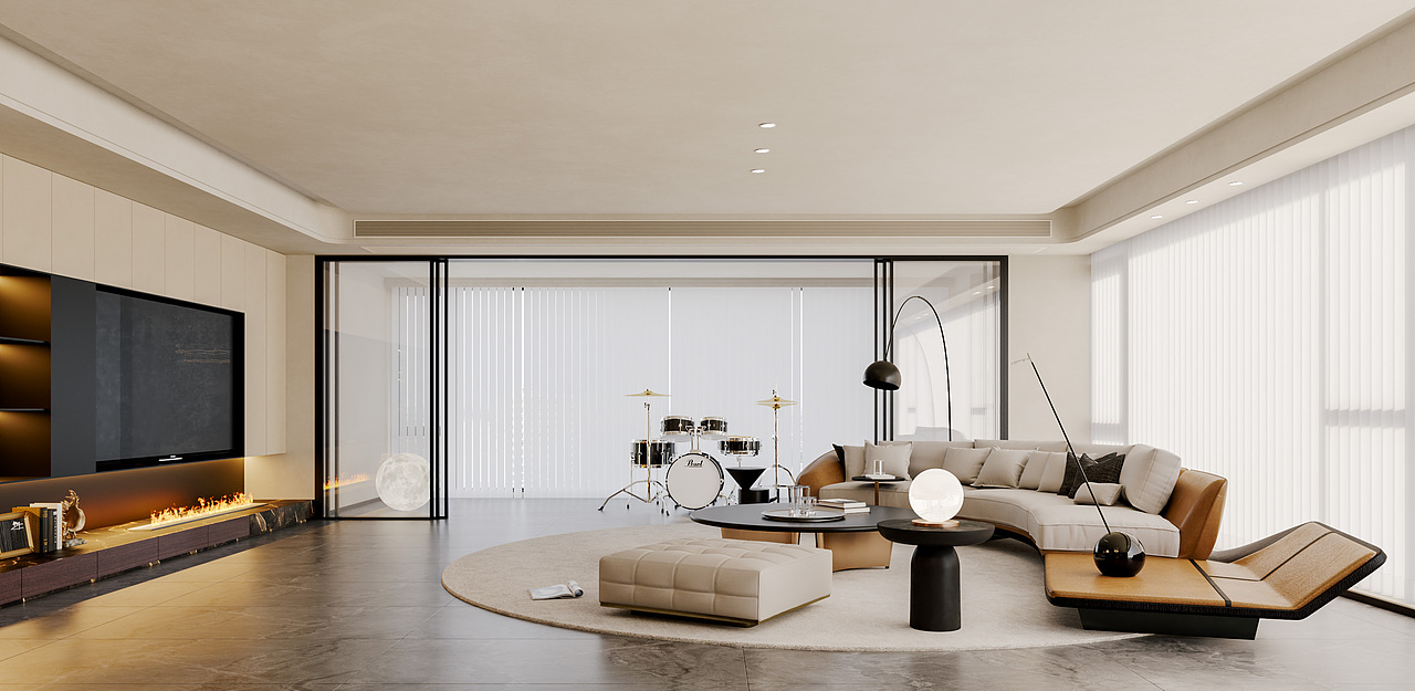 轻奢大平层渲染