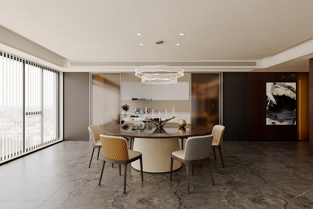 轻奢大平层渲染