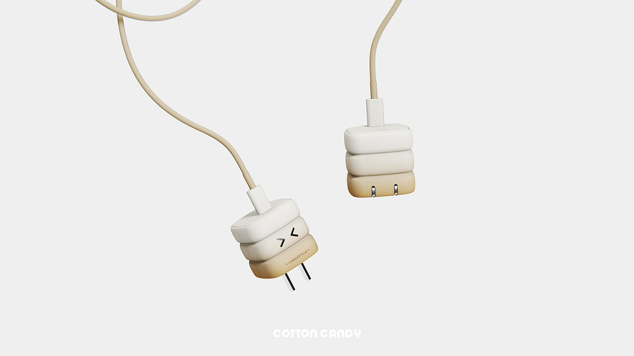 棉花糖充电头｜CHARGER PLUG（图ZMzc2NDgyNTAw） - 电子产品 - 站酷设计师benpaololo原创素材 - 站酷ZCOOL