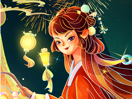 元夕流韵|国风插画