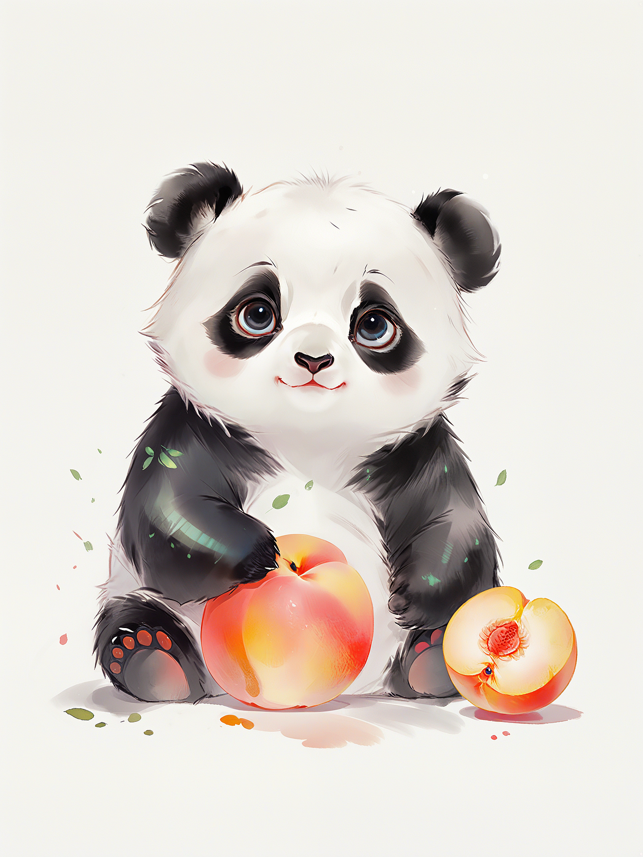 水墨国风熊猫宝宝