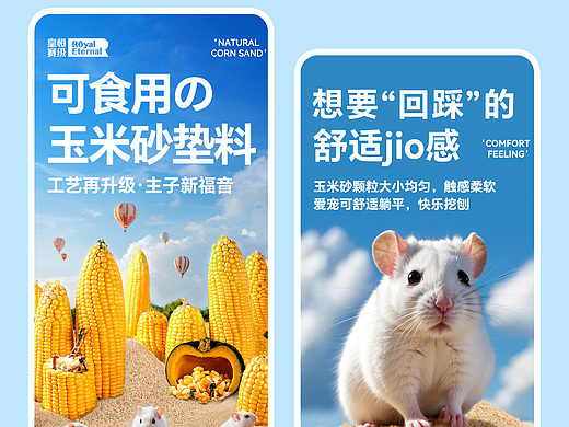 仓鼠玉米砂详情页小宠详情页宠物用品宠物零食详情页