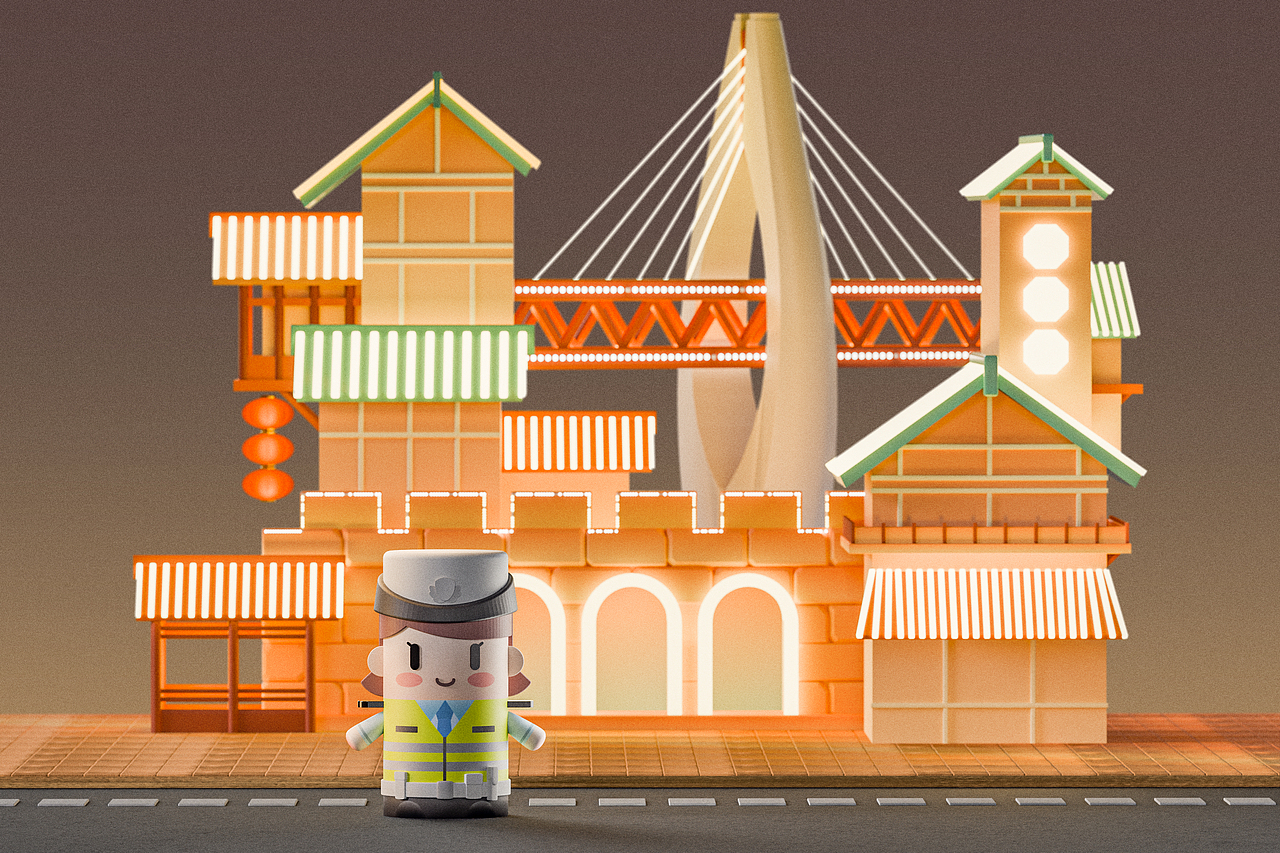 原创IP形象|重庆·圆柱POLICE（图ZMzc2NTQxMjA0） - IP形象 - 站酷设计师L627原创素材 - 站酷ZCOOL