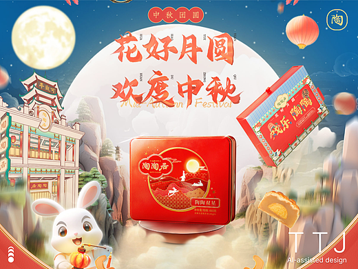 AIGC辅助电商首页设计-中秋篇