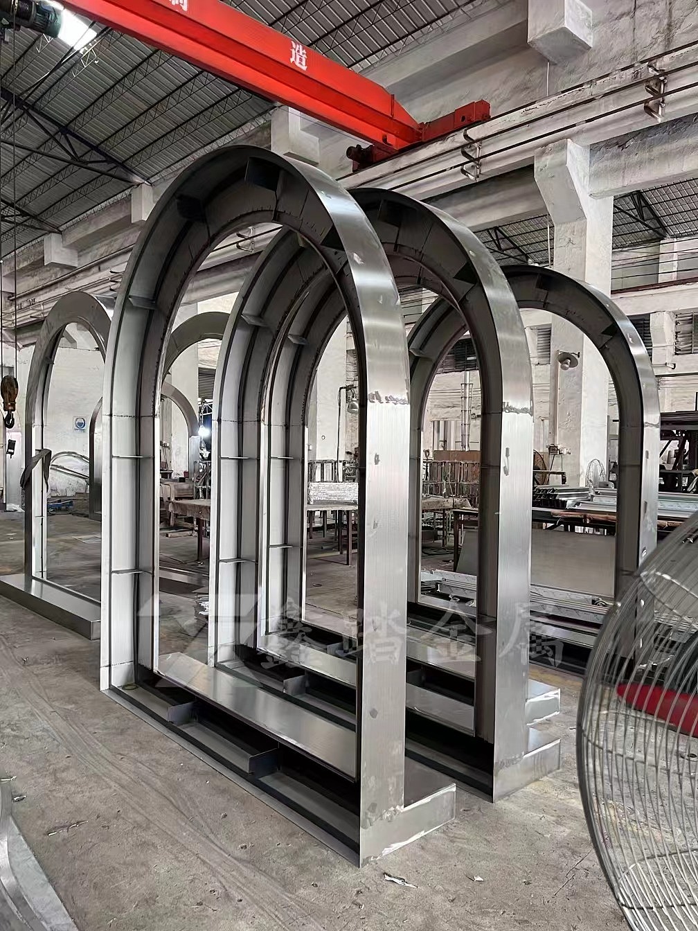 商场不锈钢门套 商品楼等金属门套定制