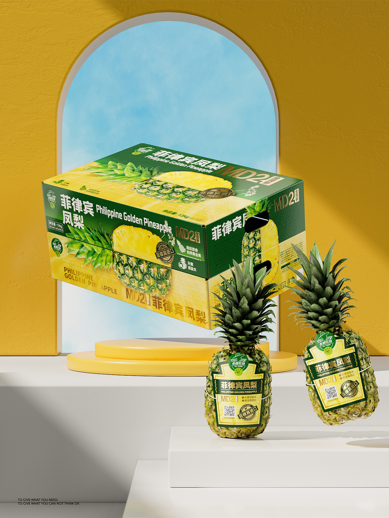 包装设计|菲律宾进口凤梨包装设计