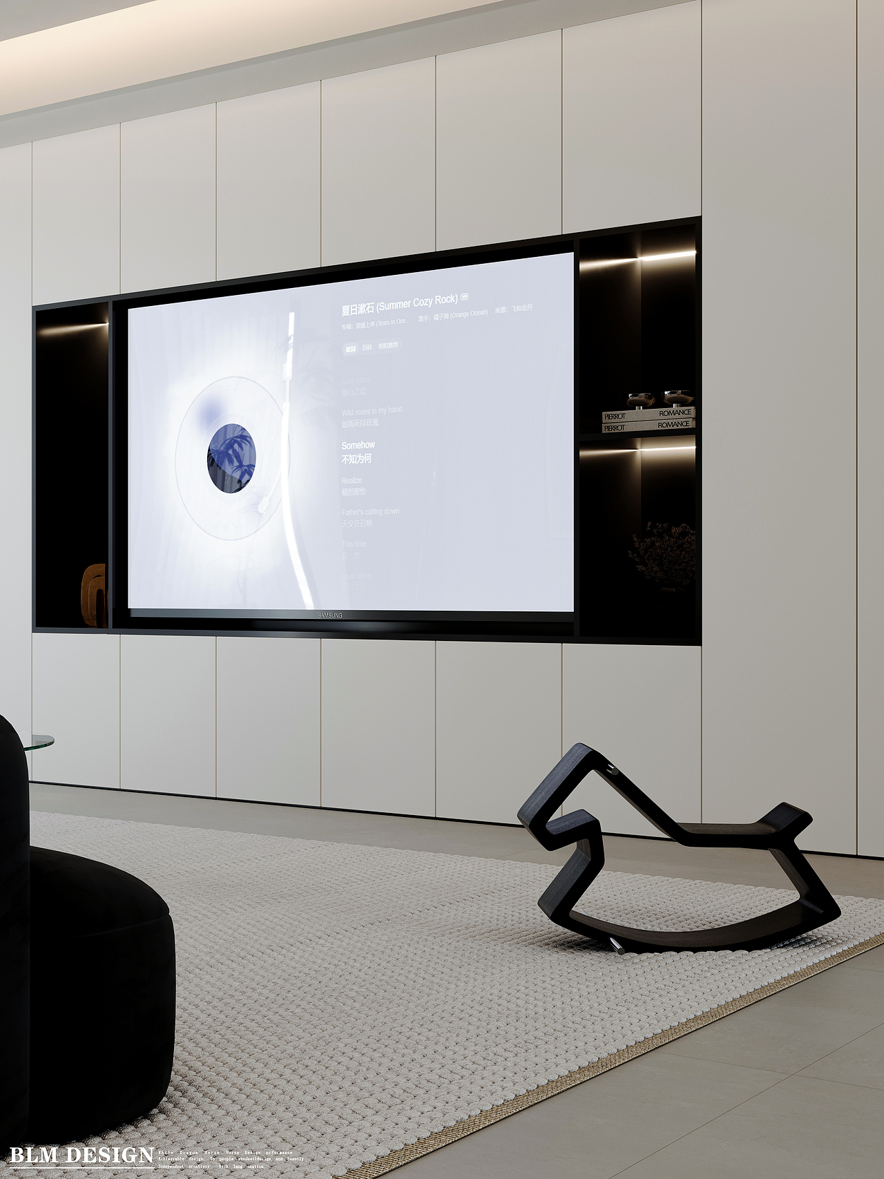 现代极简客餐厅—白龙马效果图