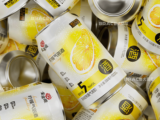 气泡酒包装设计 果酒包装 饮品饮料包装 易拉罐酒包装