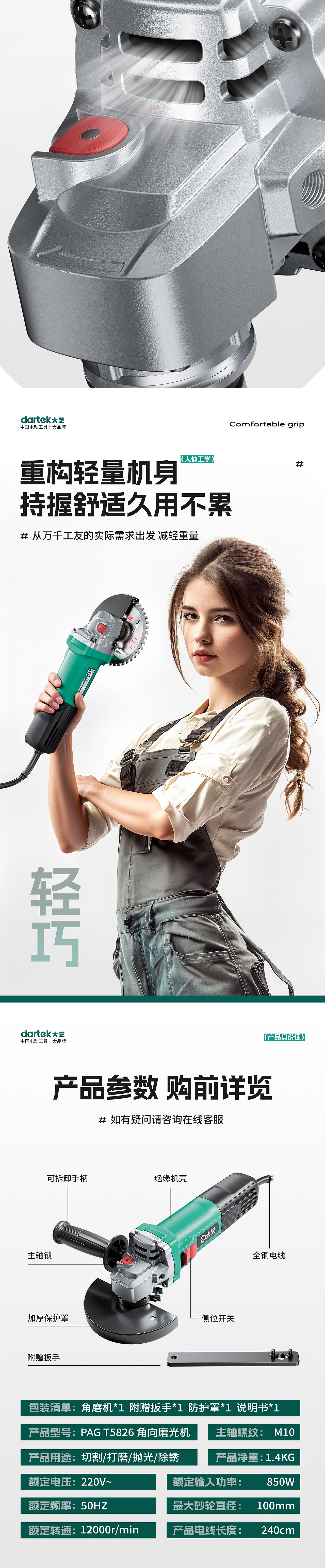 电动工具*五金工具详情页-角磨机（图ZMzc2NTg1Nzgw） - 电商 - 站酷设计师L大梦想家原创素材 - 站酷ZCOOL