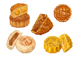 中秋月饼|不知画什么所以画了月饼