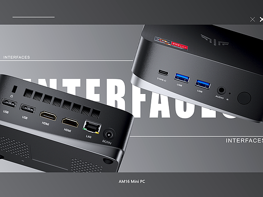 NiPoGi AM16 MiniPC 三维产品渲染动画