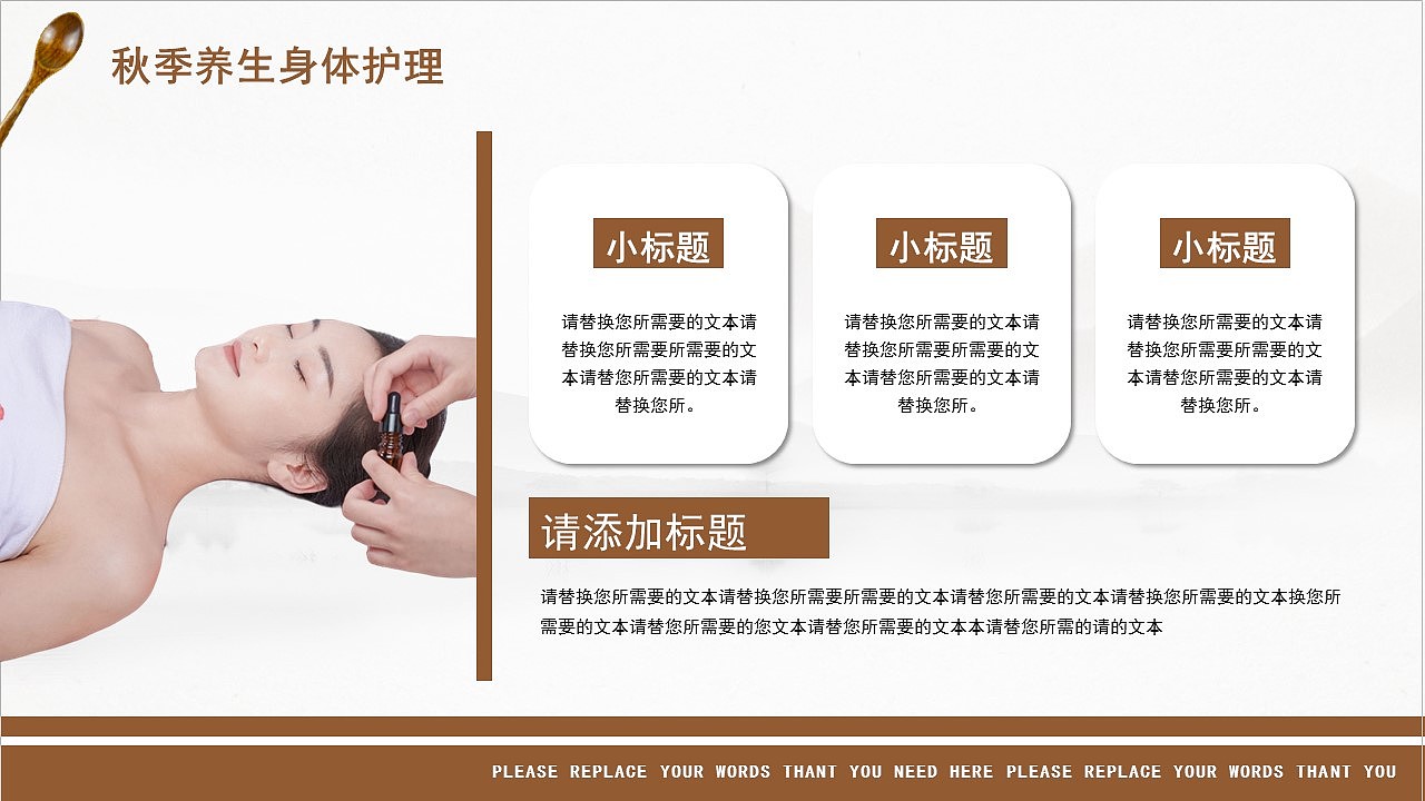 复古中国风秋季养生之道养生文化宣传PPT模板