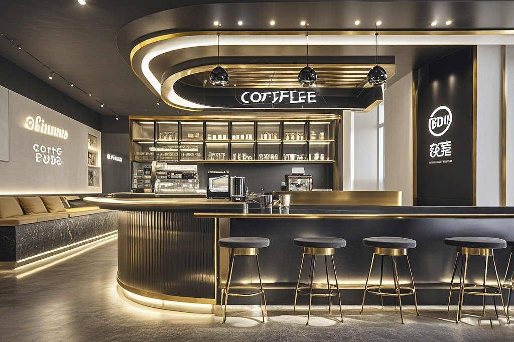 星级奢华黑金咖啡馆酒吧茶饮店设计方案（图ZMzc2NjE5OTMy） - 酒店餐饮设计 - 站酷设计师陈也设计实验室原创素材 - 站酷ZCOOL