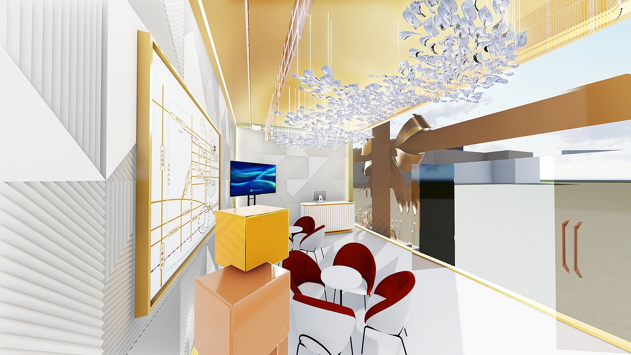 地产城市展厅建模渲染